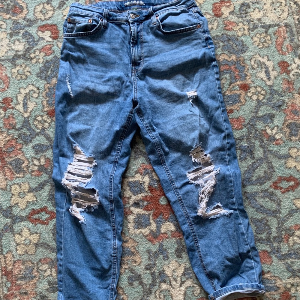 High Waisted Ripped Jeans